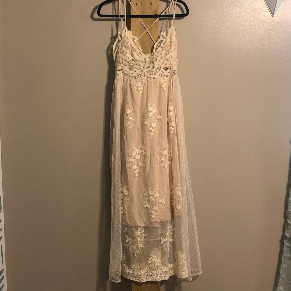 Umgee Large Ivory Midi Dress Lace